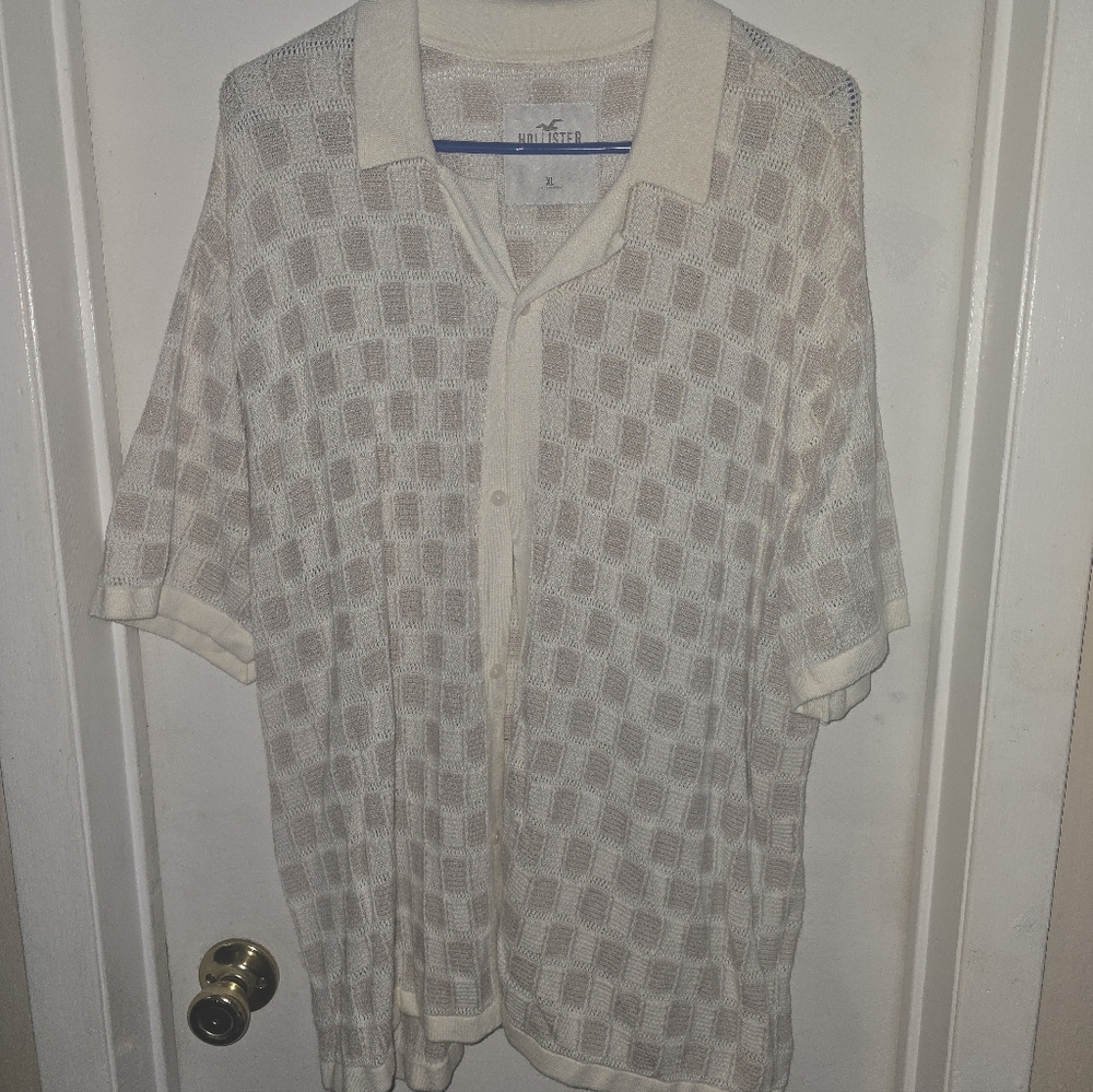 Hollister Ivory Knit Cardigan